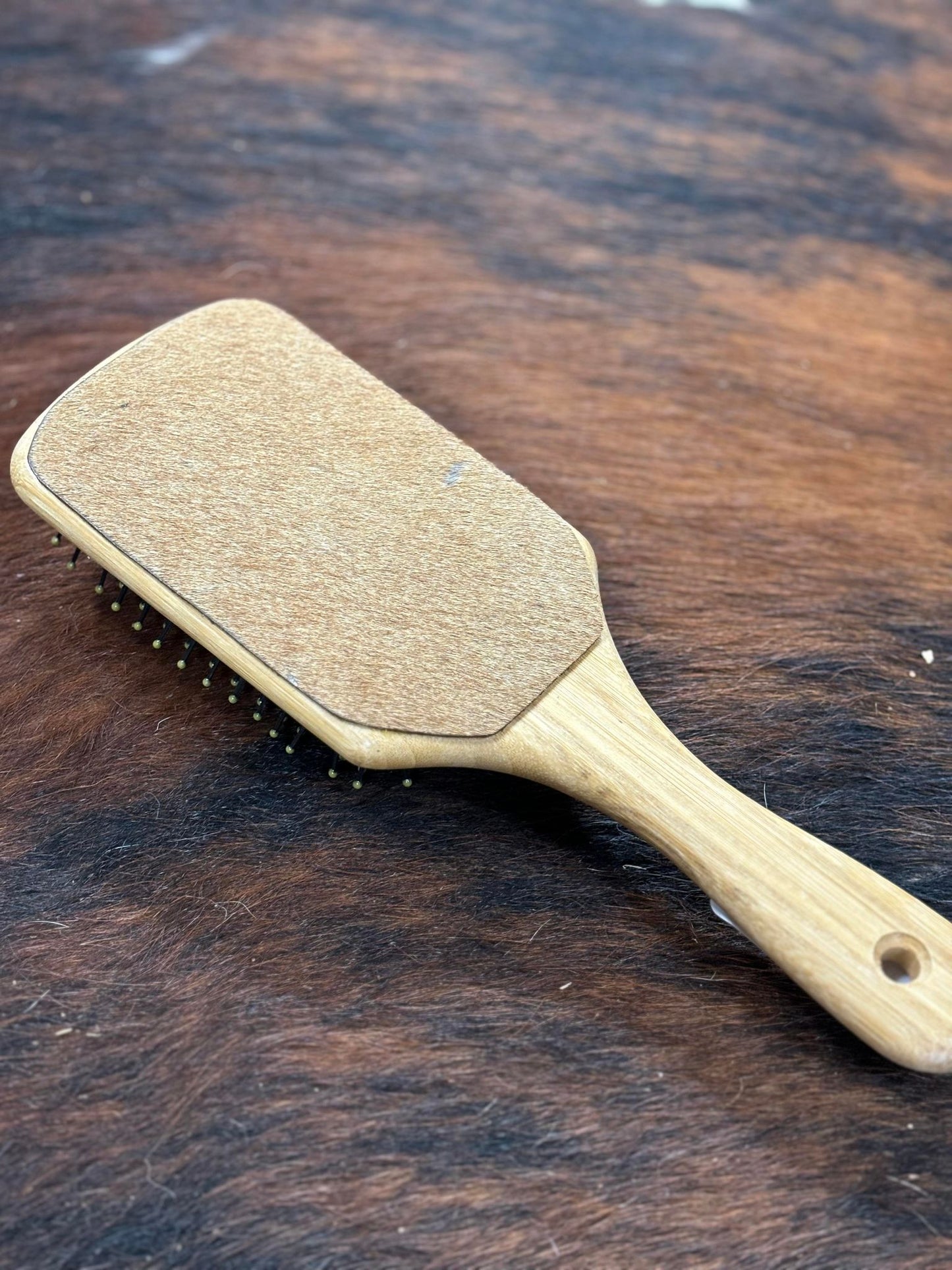 Cowhide/Bamboo Brush