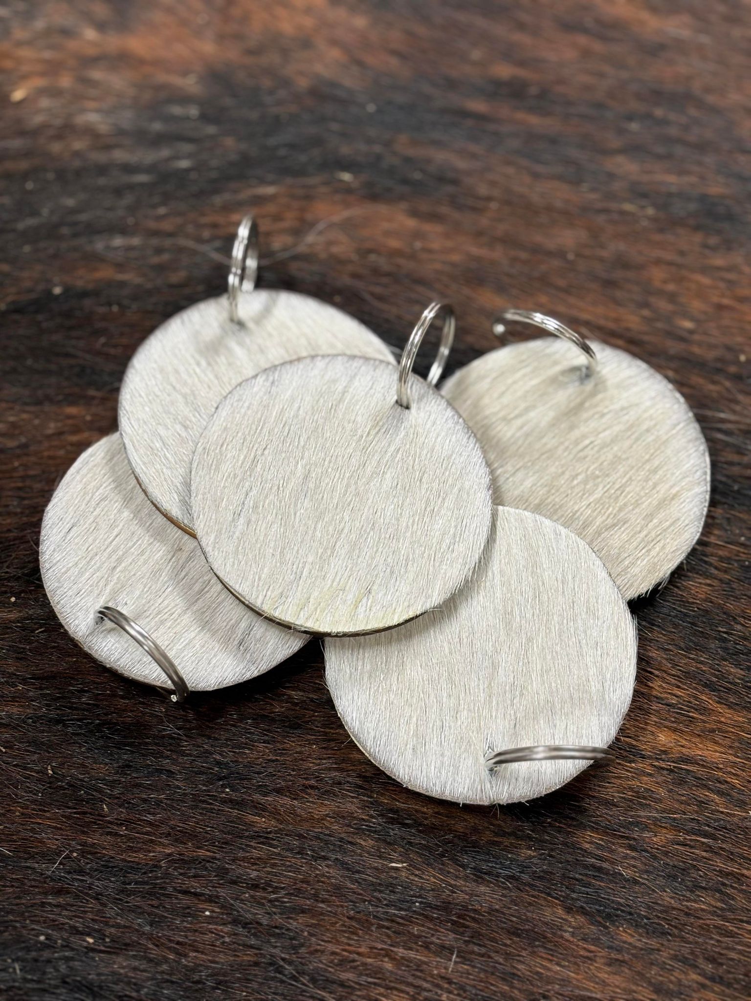 Wood/Hide Keychain