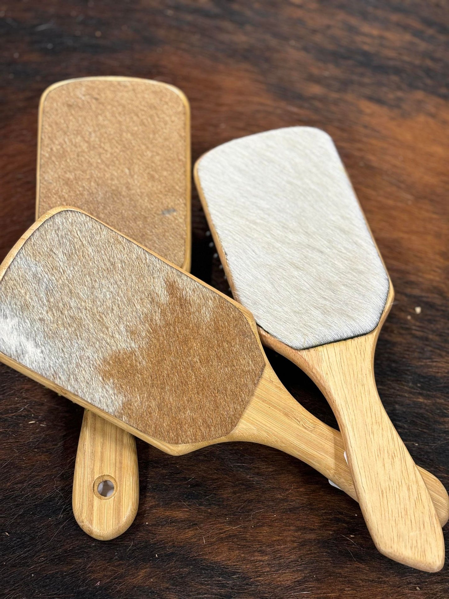 Cowhide/Bamboo Brush