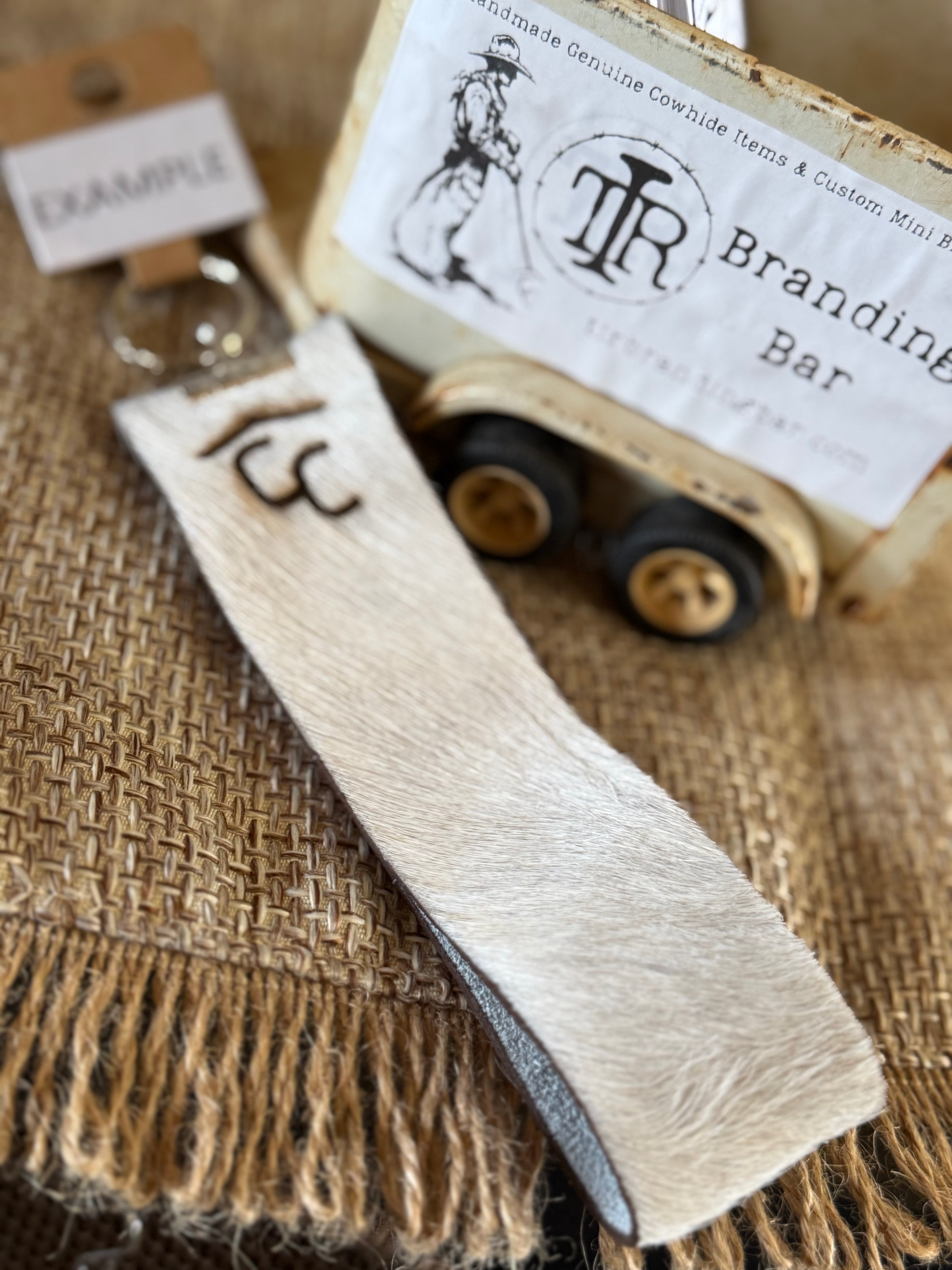 Cowhide Wristlet Key chain