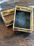 Medium Cowhide/Wood Tray
