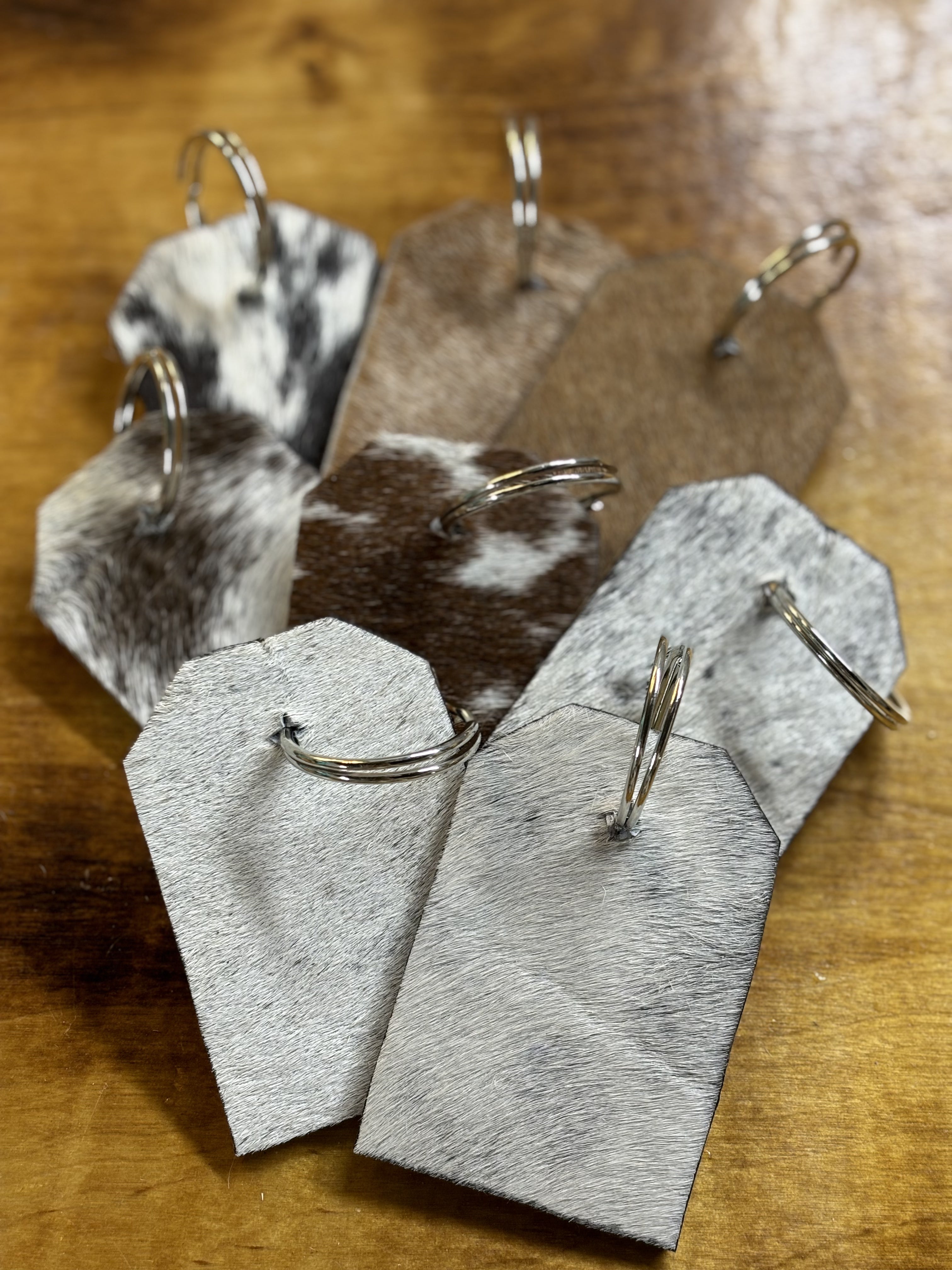 Wood/Hide Keychain
